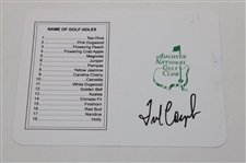 Fred Couples Signed Masters Logo Golf Ball & Augusta National GC Scorecard JSA ALOA