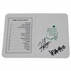 Hideki Matsuyama & Caddy Shota Signed Augusta National GC Scorecard JSA ALOA