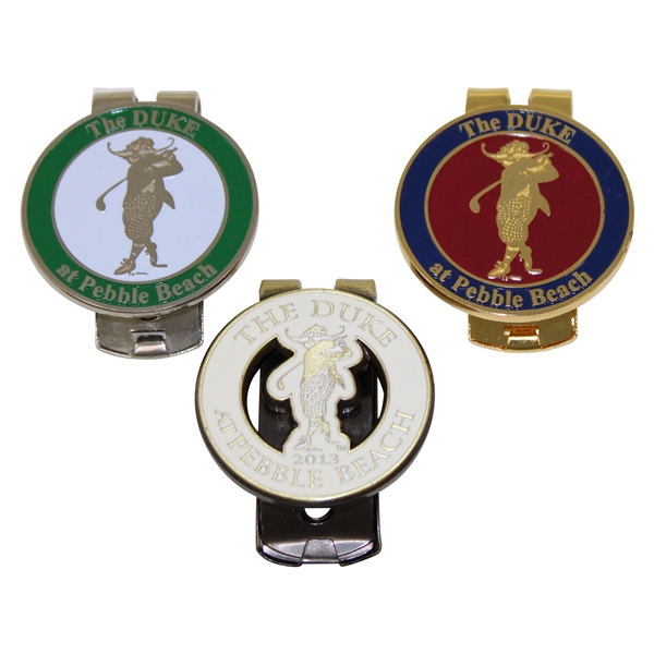 Three (3) Pebble Beach The Duke Tournament  Money Clips