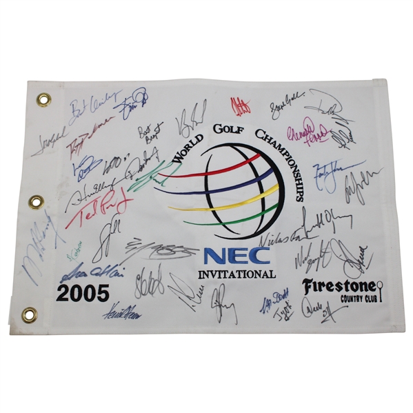 Field Signed 2005 NEC Invitational at Firestone Flag JSA ALOA