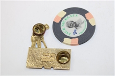 Jack Nicklaus 1988 Ohio Sports Legends MD13 Pin & 'Professional' Poker Chip