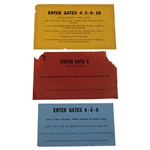 1963, 1966 & 1987 Masters Tournament Patron Parking Permits - Nicklaus & Mize Wins