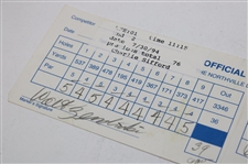 Charlie Sifford Signed Northville Long Island Classic 2nd Rd Tournament Used Scorecard
