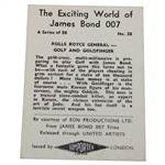The Exciting World of James Bond 007 Somportex Golf Card No. 20 