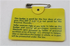 1973 Masters Tournament SERIES Badge #24746 - Tommy Aaron Win