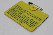 1973 Masters Tournament SERIES Badge #24746 - Tommy Aaron Win