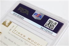 2003 Upper Deck Golf Tiger Woods Major Champions Card PSA Mint 9