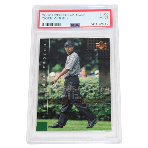 2002 Upper Deck Golf Tiger Woods Card PSA Mint 9