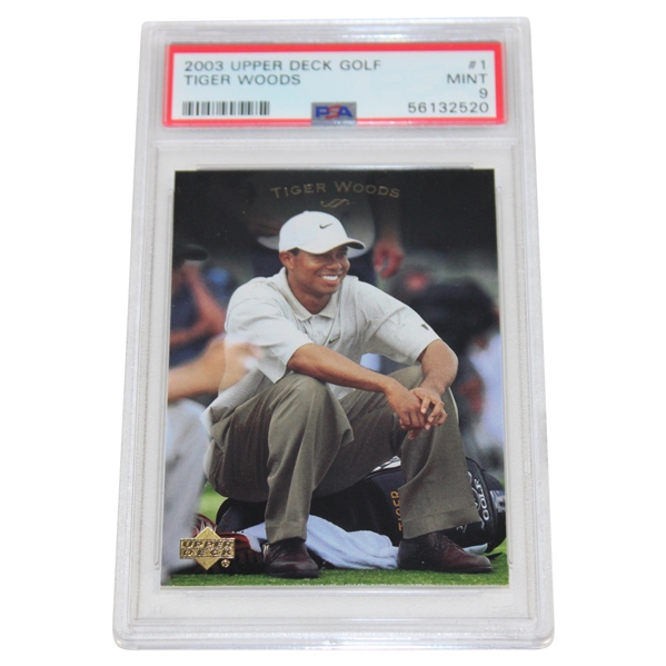 2003 Upper Deck Golf Tiger Woods Card PSA Mint 9