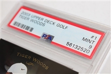 2003 Upper Deck Golf Tiger Woods Card PSA Mint 9