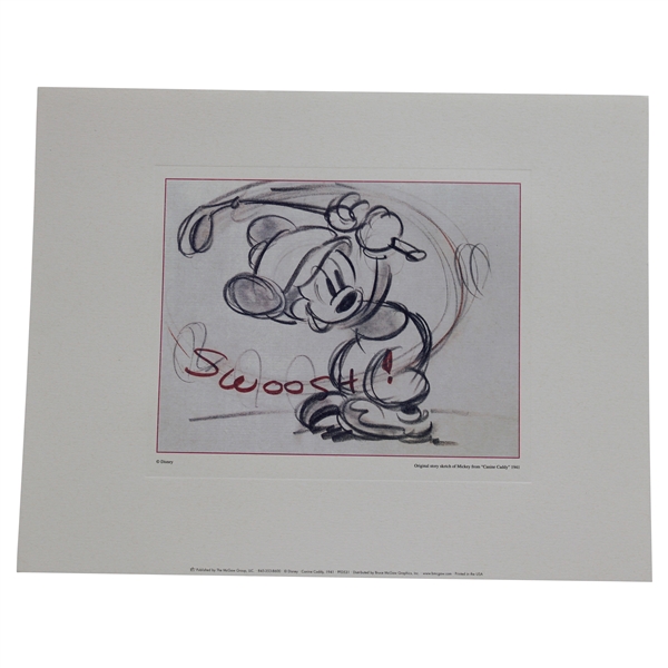 Story Sketch Of Mickey From "Canine Caddy" Print of 1941 "Swoosh"