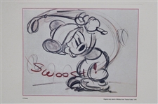 Story Sketch Of Mickey From Canine Caddy Print of 1941 Swoosh