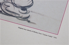 Story Sketch Of Mickey From Canine Caddy Print of 1941 Swoosh