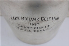 1957 Lake Mohawk Golf Club Championship Silver Trophy Pitcher Winner Muriel Denney