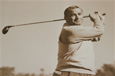 Gene Sarazen Signed Tournament Record Poster - Sarazen Collection JSA ALOA