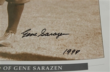Gene Sarazen Signed Tournament Record Poster - Sarazen Collection JSA ALOA