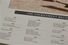 Gene Sarazen Signed Tournament Record Poster - Sarazen Collection JSA ALOA