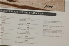 Gene Sarazen Signed Tournament Record Poster - Sarazen Collection JSA ALOA