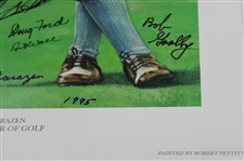Sarazen, Player, Snead, Watson & 13 Masters Champs Signed Gene Sarazen Ambassador of Golf Poster - Sarazen Collection JSA ALOA