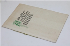 Champion Gene Sarazen's 1922 US Open Golfer's Victory Dinner Program/Menu - Rare