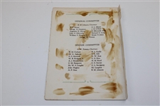 Champion Gene Sarazen's 1922 US Open Golfer's Victory Dinner Program/Menu - Rare