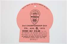 1975 PGA Championship Firestone Country Club Program, Ticket & Pairing - Jack Nicklaus Winner