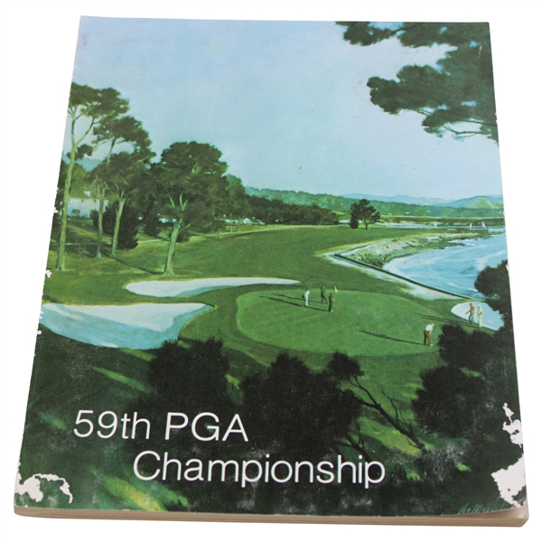 1977 PGA Championship at Pebble Beach Program - Lanny Wadkins Winner