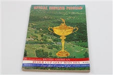 1963 Ryder Cup Golf Matches at East Lake Country Club Official Program & Media Guide