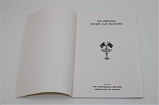 1963 Ryder Cup Golf Matches at East Lake Country Club Official Program & Media Guide