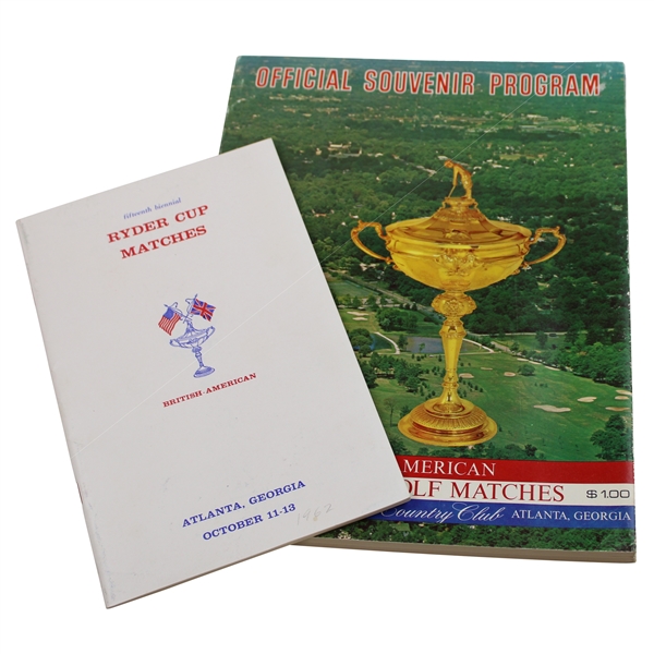 1963 Ryder Cup Golf Matches at East Lake Country Club Official Program & Media Guide