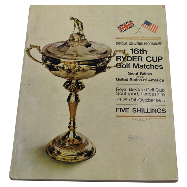 1965 Ryder Cup at Royal Birkdale Golf Club Official Program