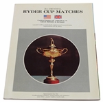 1975 Ryder Cup at Laurel Valley Golf Club Official Program w/Pairing Sheet - USA 21-11