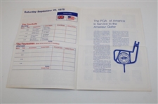 1975 Ryder Cup at Laurel Valley Golf Club Official Program w/Pairing Sheet - USA 21-11