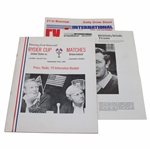 1975 Ryder Cup Matches Laurel Valley Golf Club Official Press/Radio/TV Info Program & Pairing Sheet