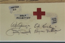 1940 US Open at Canterbury Multi-Facsimile Signed Portage GC Red Cross Print - Framed