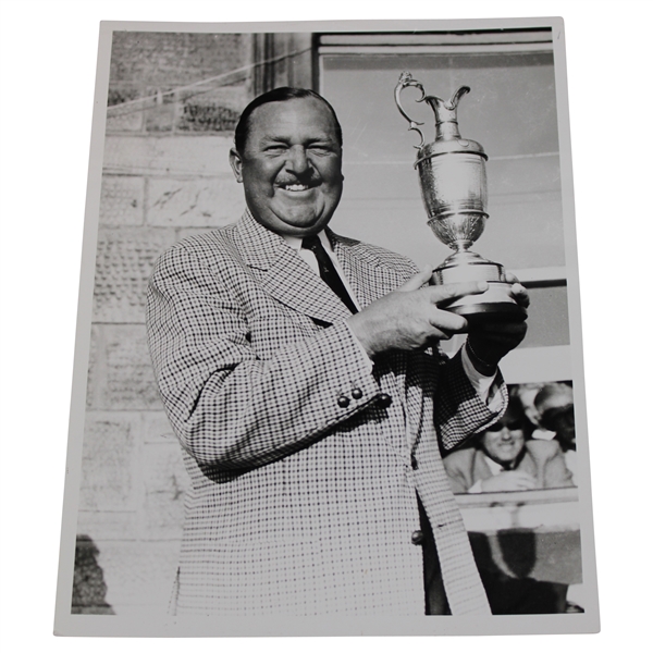 Press Photo Of Bobby Locke W/ 1957 Open Trophy