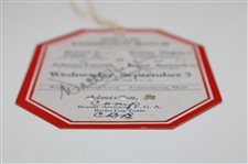 Walter Hagen Signed 1928 Exhibition Match Ticket - Bobby Jones/Farrell vs Walter Hagen/Sarazen JSA ALOA