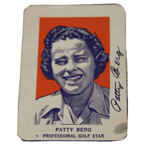 Patty Berg Signed 1952 Wheaties Hand Cut Rookie Card JSA ALOA