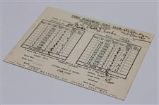 1944 Bobby Locke Signed Scorecard Shooting 65. Removed From Bobby Locke's Personal Scrapbook