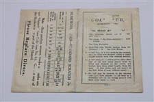 1944 Bobby Locke Signed Scorecard Shooting 65. Removed From Bobby Locke's Personal Scrapbook