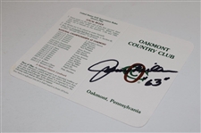 Johnny Miller Signed 1973 US Open Scorecard w/ His Filled in Scores on Inside JSA ALOA