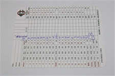 Johnny Miller Signed 1973 US Open Scorecard w/ His Filled in Scores on Inside JSA ALOA