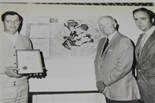 Press Photo Robert Trent Jones Presenting Alan Shepard As Member Of The American Society Of Golf Architects Moon Dune Golf Club