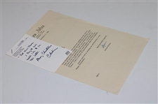 1966 Byron Nelson Letter To Charlie Yates Sent To Pat Ward-Thomas - Ryder Cup Captain Content