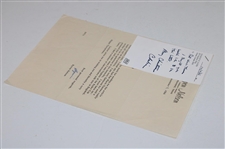 1966 Byron Nelson Letter To Charlie Yates Sent To Pat Ward-Thomas - Ryder Cup Captain Content