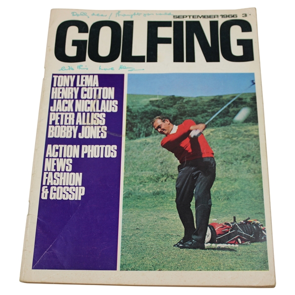 Henry Cotton Signed 1966 Golfing Magazine JSA ALOA