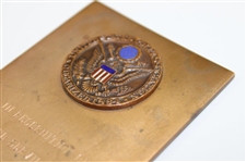 1970 USGA Bronze Placard & Medal In Recognition for Service