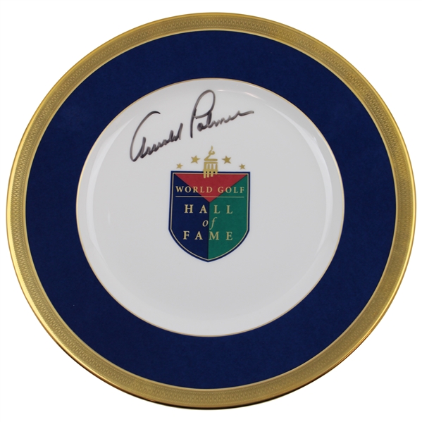 Arnold Palmer Signed Ltd Ed #88/100 World Golf Hall Of Fame Plate JSA ALOA