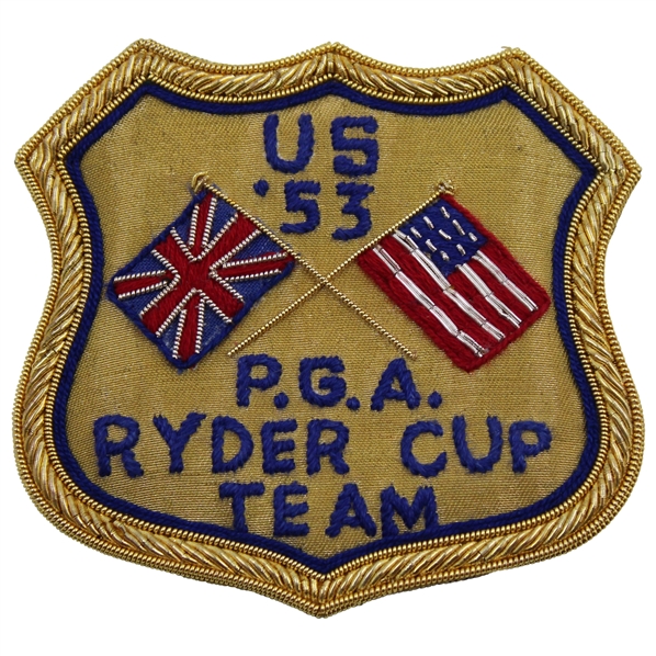 1953 Ryder Cup P.G.A. US Team Bullion Commemorative Blazer Patch