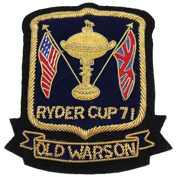 1971 Ryder Cup at Old Warson Bullion Commemorative Team Blazer Patch